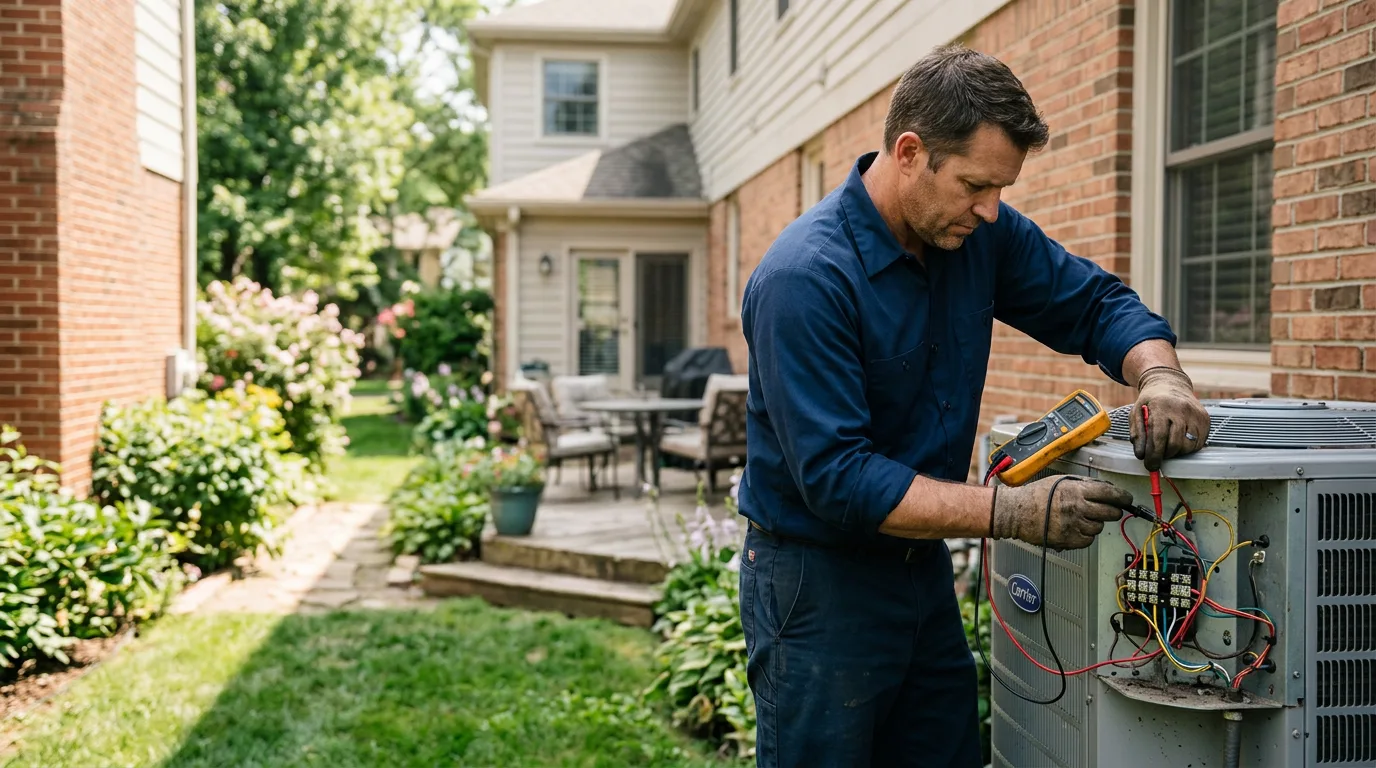 HVAC technician working near Kinsman, OH